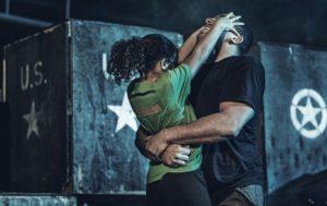 Krav Maga partners practicing a close-range defense
