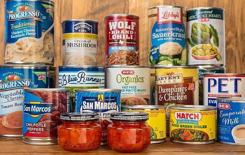 Shelf-stable canned foods and preserved jars