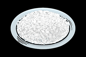 Rice representing food products for preppers