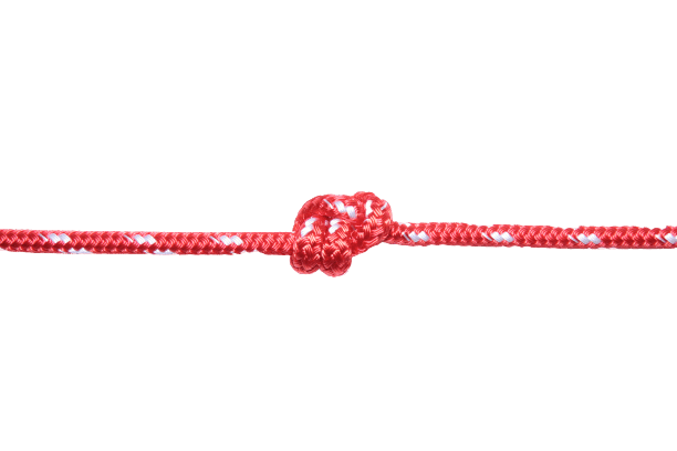 Red stevedore's stopper knot