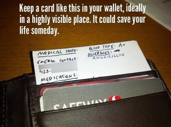 29. Making a card like this could save your life one day.