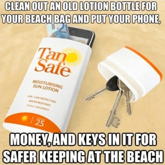 36. On vacations, keep your possessions safe.