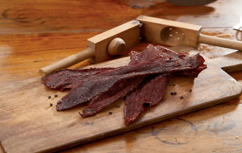 Peppered Beef Jerky Recipe slab of beef batches of her famous jerky enormous fan of homemade beef classic jerky flavor best way best homemade beef