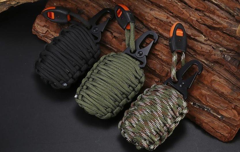 Paracord Grenade Keychain Survival Kit