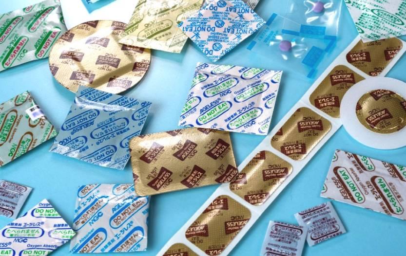 variety of oxygen absorbers laid out