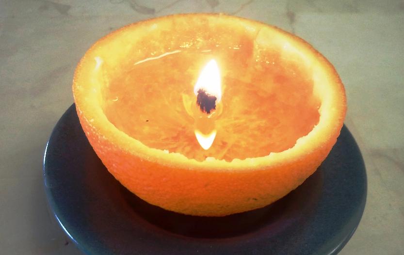 Fresh Orange DIY Emergency Candle