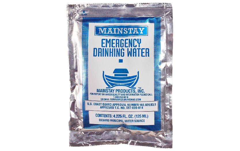 emergency drinking water pouches by mainstay company