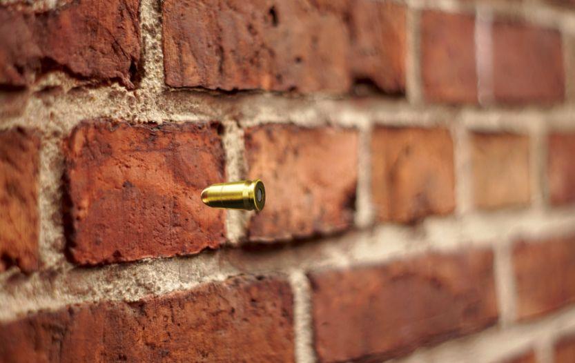 can a bullet go through brick