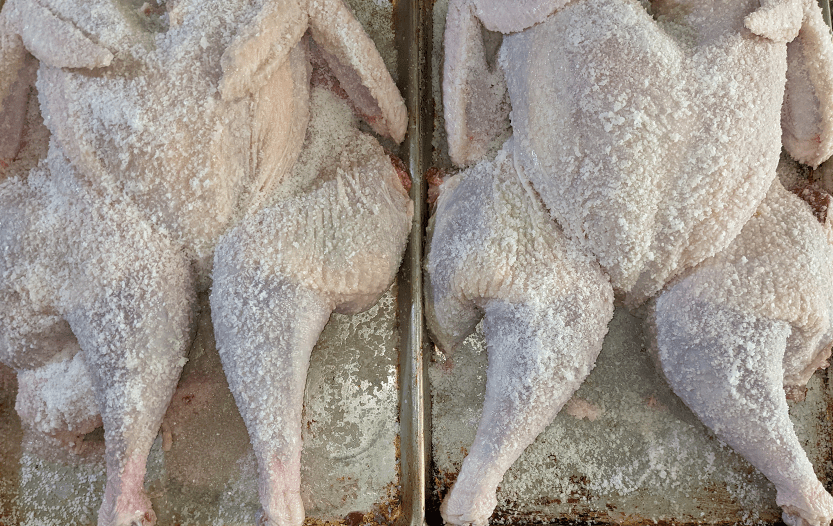 Dry brining turkeys