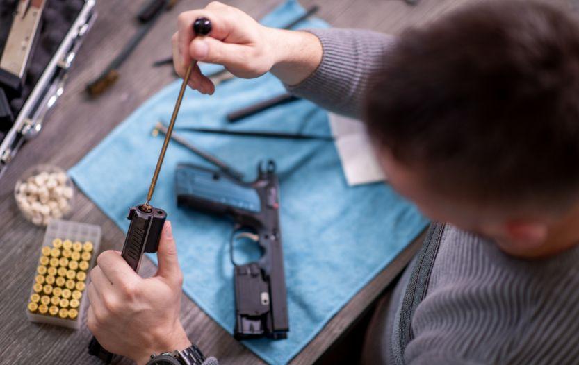 repairing a gun screw